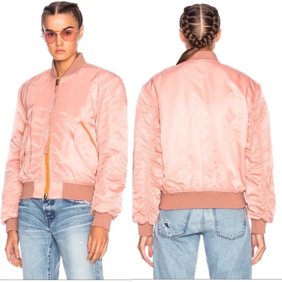 Acne Studios Clea Bomber Jacket Women's Pale Pink Women's Size 34/ XS -Small - Picture 2 of 15